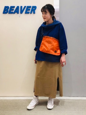 「unfil」｜「アイテム（ワンピース/ドレス）」を使った、さゆるゆるさん（レディース・155cm）の春コーディネート