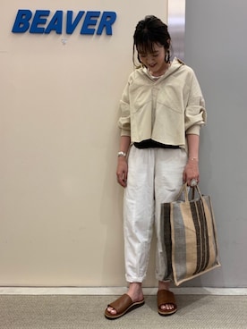 「unfil」｜「アイテム（アクセサリー）」を使った、さゆるゆるさん（レディース・155cm）の春コーディネート