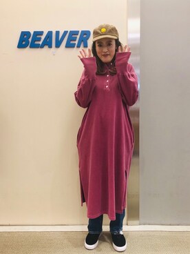 「MANASTASH（マナスタッシュ）のアイテム（ワンピース/ドレス）」を使った、さゆるゆるさん（レディース・155cm）の夏コーディネート