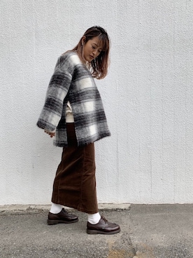 「unfil」｜「アイテム（スウェット）」を使った、さゆるゆるさん（レディース・155cm）の秋コーディネート