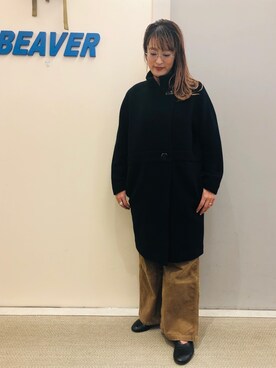 「TIGRE BROCANTE（ティグルブロカンテ）のアイテム（その他アウター）」を使った、さゆるゆるさん（レディース・155cm）の秋コーディネート