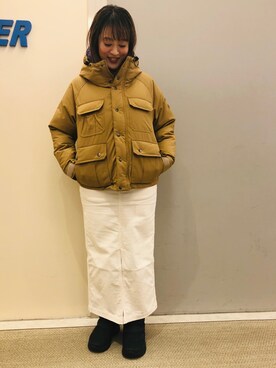 「MANASTASH（マナスタッシュ）のアイテム（ジャケット/アウター）」を使った、さゆるゆるさん（レディース・155cm）の秋コーディネート