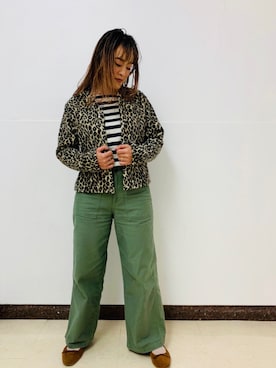 「BEAVER ORIGINAL（ビーバーオリジナル）のアイテム」を使った、さゆるゆるさん（レディース・155cm）の秋コーディネート