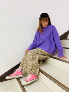 「rasox（ラソックス）のアイテム（レッグウェア）」を使った、さゆるゆるさん（レディース・155cm）の秋コーディネート