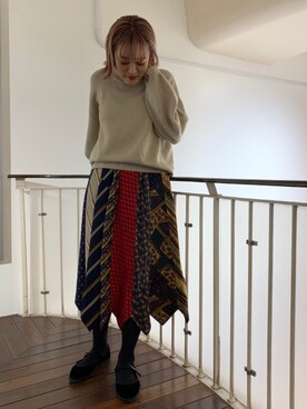 「iliann loeb（イリアンローヴ）のアイテム」を使った、さゆるゆるさん（レディース・155cm）の冬コーディネート