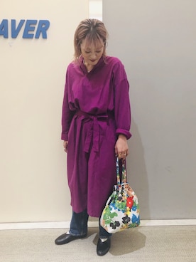 「unfil」｜「アイテム（アクセサリー）」を使った、さゆるゆるさん（レディース・155cm）の冬コーディネート