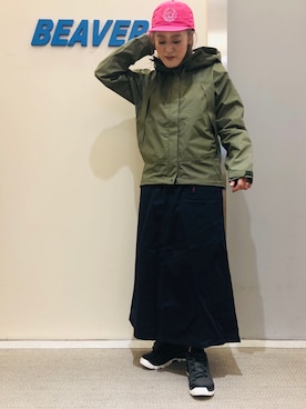 「and wander」｜さゆるゆるさん（レディース・155cm）の冬コーディネート