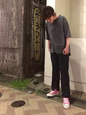 「rasox（ラソックス）のアイテム（レッグウェア）」を使った、さゆるゆるさん（レディース・155cm）の春コーディネート