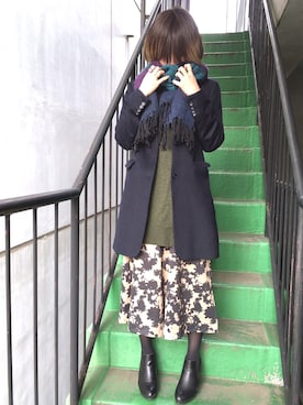 「JEANASIS（ジーナシス）のアイテム（ブーティ）」を使った、をさん（レディース・165cm）の冬コーディネート