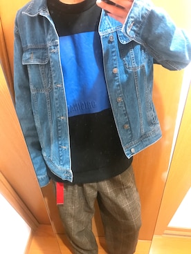 「フリマ」｜「アイテム（ジャケット/アウター）」を使った、ぺやしさん（メンズ・177cm）の春コーディネート