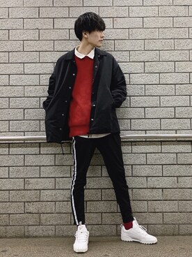ナイロンジャケットを使った 派手 のメンズ人気ファッションコーディネート Wear