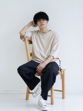 「ZIP FIVE（ジップファイブ）のアイテム（シューズ）」を使った、KAIさん（メンズ・181cm）の夏コーディネート