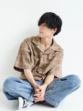「LHME（エルエイチエムイー）のアイテム」を使った、KAIさん（メンズ・181cm）の夏コーディネート