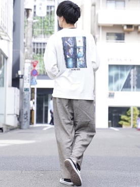 「RAGEBLUE（レイジブルー）のアイテム（Tシャツ/カットソー）」を使った、KAIさん（メンズ・181cm）の秋コーディネート