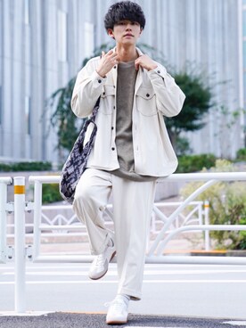 「LILL（リル）のアイテム（ニット/セーター）」を使った、KAIさん（メンズ・183cm）の秋コーディネート