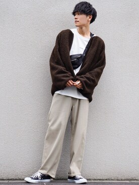 ケーブル 受け入れた 役割 ブラウン ブルゾン メンズ コーデ Deai Taiken Jp