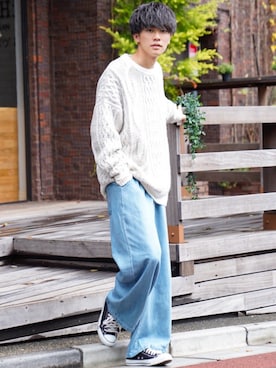 「テンセル」｜KAIさん（メンズ・183cm）の秋コーディネート