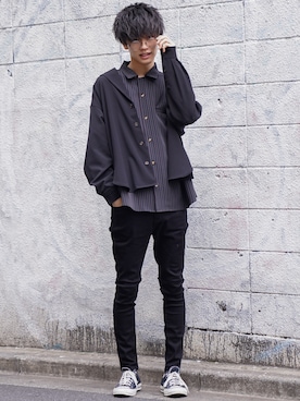 「CASPER JOHN（キャスパージョン）のアイテム（アクセサリー）」を使った、KAIさん（メンズ・183cm）の春コーディネート