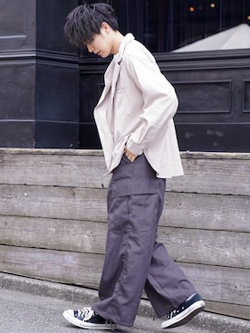 「CASPER JOHN（キャスパージョン）のアイテム（アクセサリー）」を使った、KAIさん（メンズ・183cm）の春コーディネート