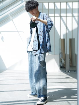 「RAGEBLUE（レイジブルー）のアイテム（Tシャツ/カットソー）」を使った、KAIさん（メンズ・183cm）の春コーディネート