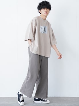 「CASPER JOHN（キャスパージョン）のアイテム（アクセサリー）」を使った、KAIさん（メンズ・183cm）の春コーディネート