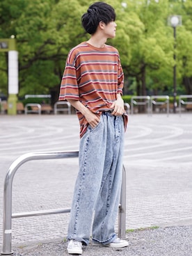 「CASPER JOHN（キャスパージョン）のアイテム（アクセサリー）」を使った、KAIさん（メンズ・183cm）の春コーディネート