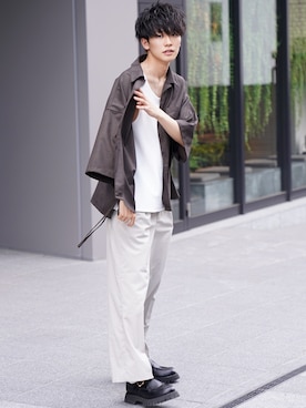 「BeAMS DOT（ビームスドット）のアイテム」を使った、KAIさん（メンズ・183cm）の春コーディネート