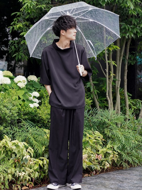 LEMAIREウォッシュドコットンサティーンワイドパンツタック入り サイドタックワイドパンツ(S GREY): パンツanuans