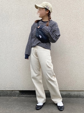 「アイテム（ボディバッグ/ウエストポーチ）」を使った、もちさん（レディース・151cm）の冬コーディネート