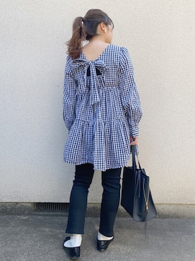 「one after another NICE CLAUP（ワンアフターアナザーナイスクラップ）のアイテム（チュニック）」を使った、もちさん（レディース・151cm）の冬コーディネート