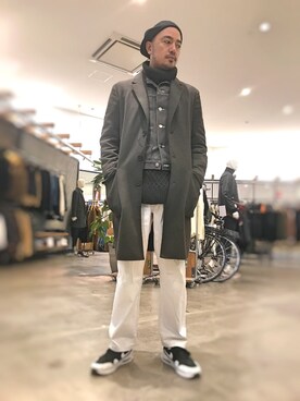 「A.P.C.（アーペーセー）のアイテム（ジャケット/アウター）」を使った、Yusuke Tanakaさん（メンズ・173cm）の冬コーディネート