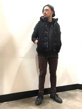「CIAOPANIC TYPY（チャオパニックティピー）のアイテム（ダウンジャケット/コート）」を使った、Yusuke Tanakaさん（メンズ・173cm）の冬コーディネート