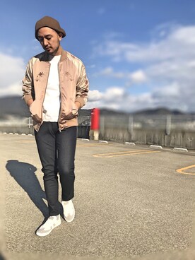 「アイテム（ブルゾン）」を使った、Yusuke Tanakaさん（メンズ・173cm・30代）の冬コーディネート