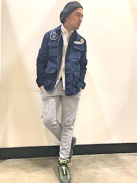 「アイテム（ブルゾン）」を使った、Yusuke Tanakaさん（メンズ・173cm・30代）の春コーディネート