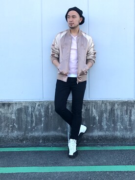 「アイテム（ブルゾン）」を使った、Yusuke Tanakaさん（メンズ・173cm・30代）の春コーディネート