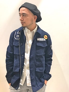 「アイテム（ブルゾン）」を使った、Yusuke Tanakaさん（メンズ・173cm・30代）の春コーディネート