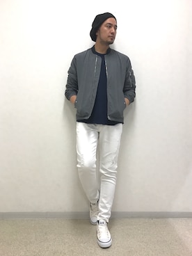 「アイテム（ブルゾン）」を使った、Yusuke Tanakaさん（メンズ・173cm・30代）の春コーディネート
