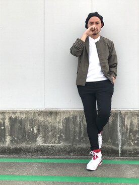 「sneakers」｜「アイテム（ブルゾン）」を使った、Yusuke Tanakaさん（メンズ・173cm）の春コーディネート