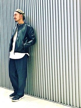 「CIAOPANIC TYPY（チャオパニックティピー）のアイテム（ライダースジャケット）」を使った、Yusuke Tanakaさん（メンズ・173cm）の秋コーディネート
