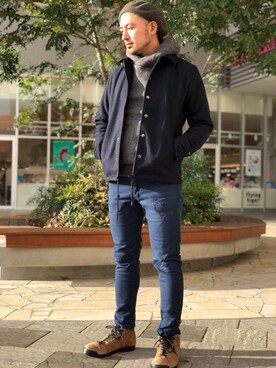 「アイテム（ブルゾン）」を使った、Yusuke Tanakaさん（メンズ・173cm・30代）の冬コーディネート