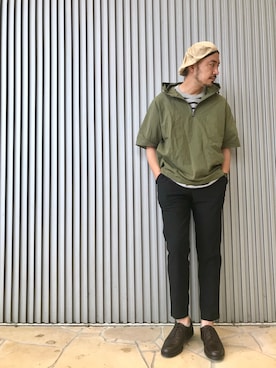 「CIAOPANIC TYPY（チャオパニックティピー）のアイテム（マウンテンパーカー）」を使った、Yusuke Tanakaさん（メンズ・173cm）の夏コーディネート