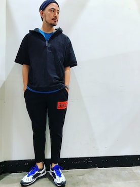 「CIAOPANIC TYPY（チャオパニックティピー）のアイテム（マウンテンパーカー）」を使った、Yusuke Tanakaさん（メンズ・173cm）の夏コーディネート