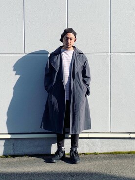 「niko and...（ニコアンド）のアイテム（トレンチコート）」を使った、Yusuke Tanakaさん（メンズ・173cm）の春コーディネート