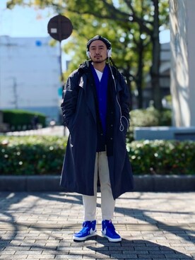 「niko and...（ニコアンド）のアイテム（トレンチコート）」を使った、Yusuke Tanakaさん（メンズ・173cm）の春コーディネート