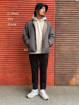 「アイテム（ブルゾン）」を使った、Yusuke Tanakaさん（メンズ・173cm・40代）の秋コーディネート
