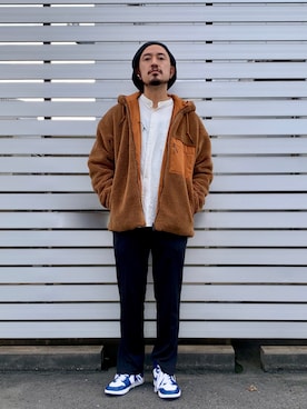 「アイテム（ブルゾン）」を使った、Yusuke Tanakaさん（メンズ・173cm・40代）の冬コーディネート