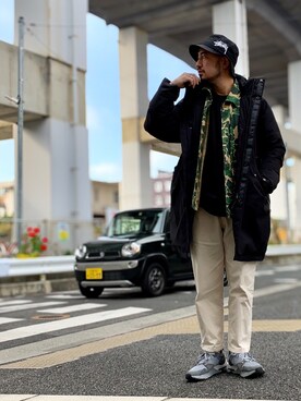 「CIAOPANIC TYPY（チャオパニックティピー）のアイテム（ダウンジャケット/コート）」を使った、Yusuke Tanakaさん（メンズ・173cm）の冬コーディネート
