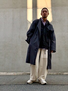 「CIAOPANIC TYPY（チャオパニックティピー）のアイテム（スウェットパンツ）」を使った、Yusuke Tanakaさん（メンズ・173cm）の冬コーディネート