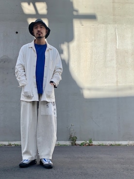 「CIAOPANIC TYPY（チャオパニックティピー）のアイテム（スウェットパンツ）」を使った、Yusuke Tanakaさん（メンズ・173cm）の春コーディネート