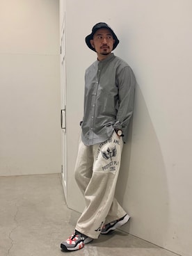 「CIAOPANIC TYPY（チャオパニックティピー）のアイテム（スウェットパンツ）」を使った、Yusuke Tanakaさん（メンズ・173cm）の春コーディネート